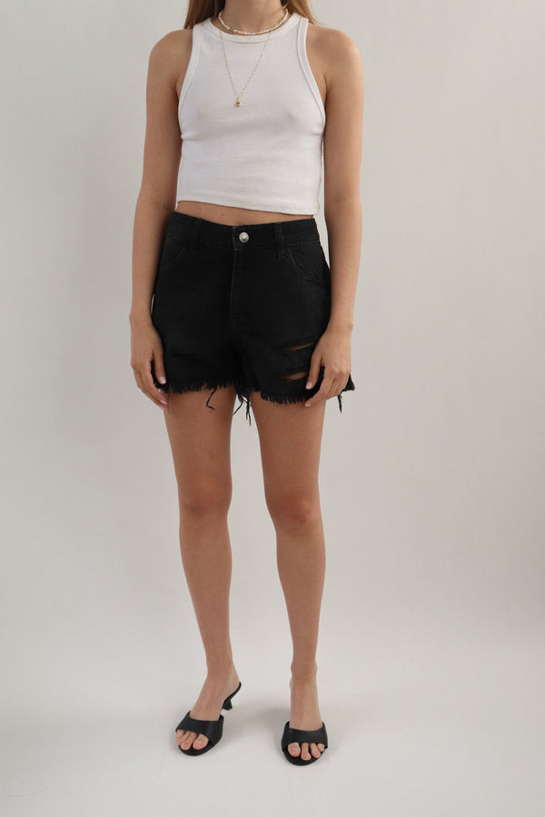 Shorts Denim Negro