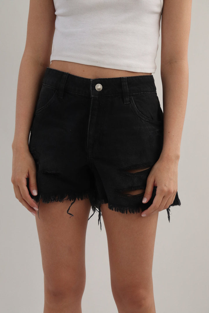 Shorts Denim Negro