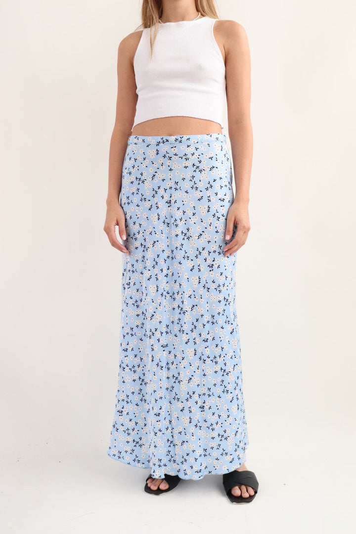 Falda Midi Flores