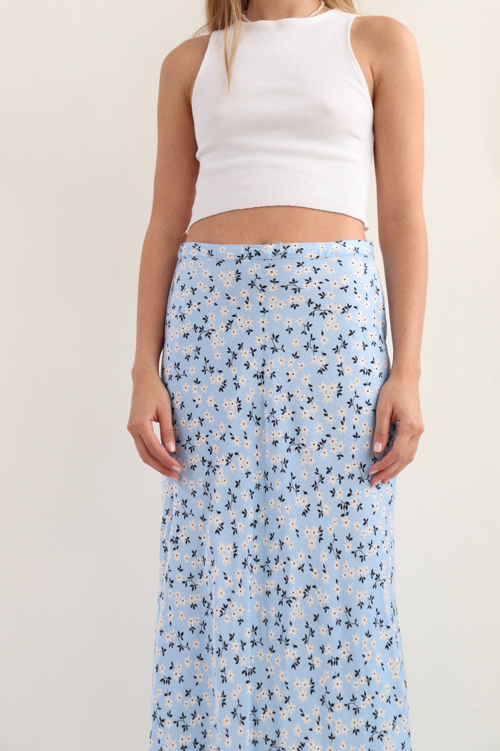 Falda Midi Flores