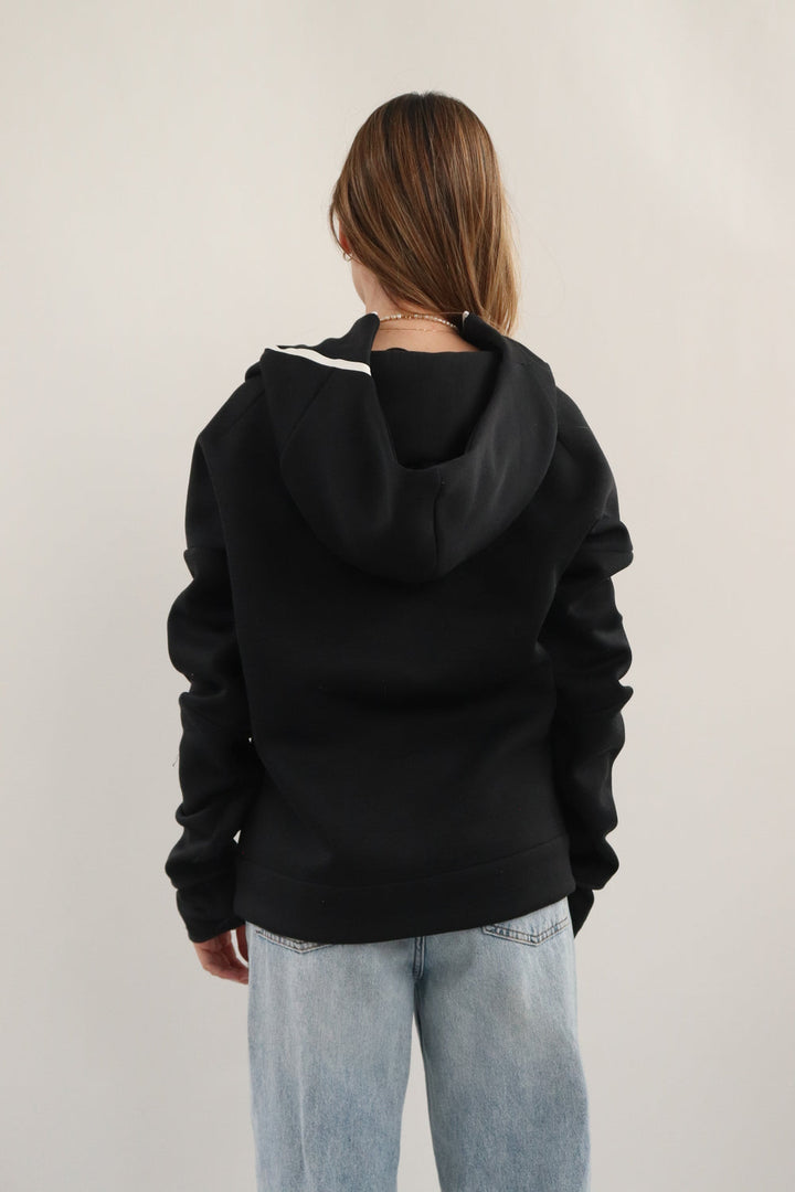 Hoodie Negra Zipper