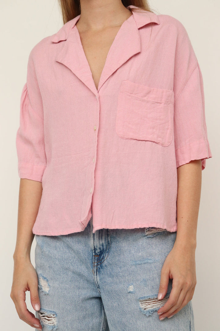 Camisa Rosada Cropped