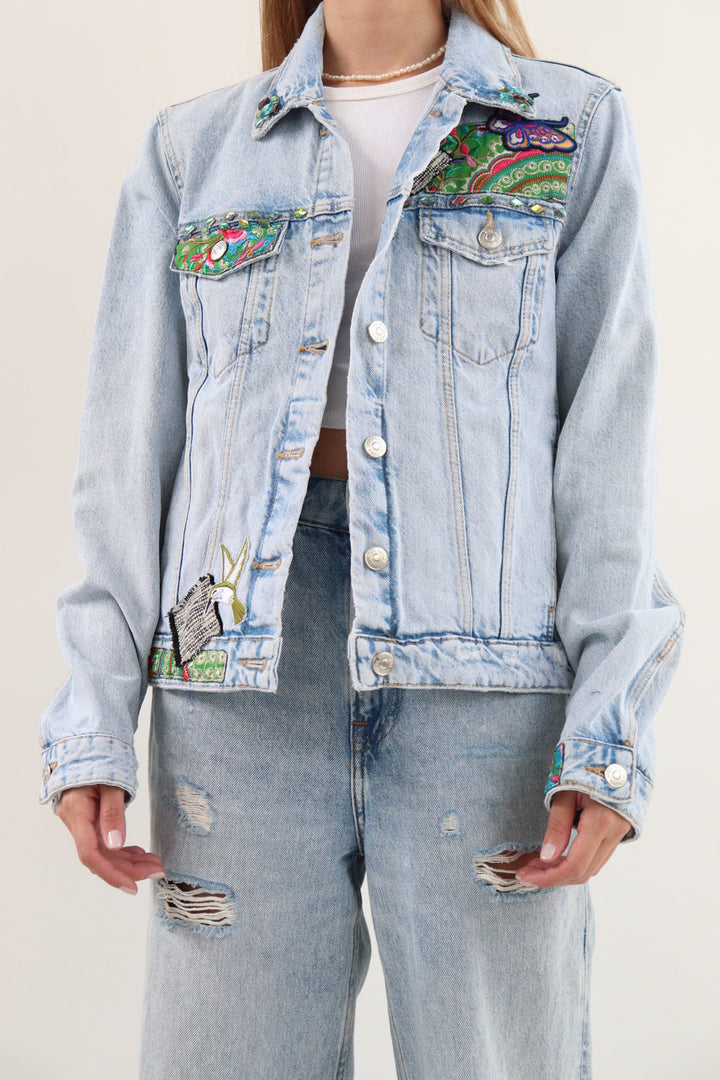 Chaqueta Denim Parches