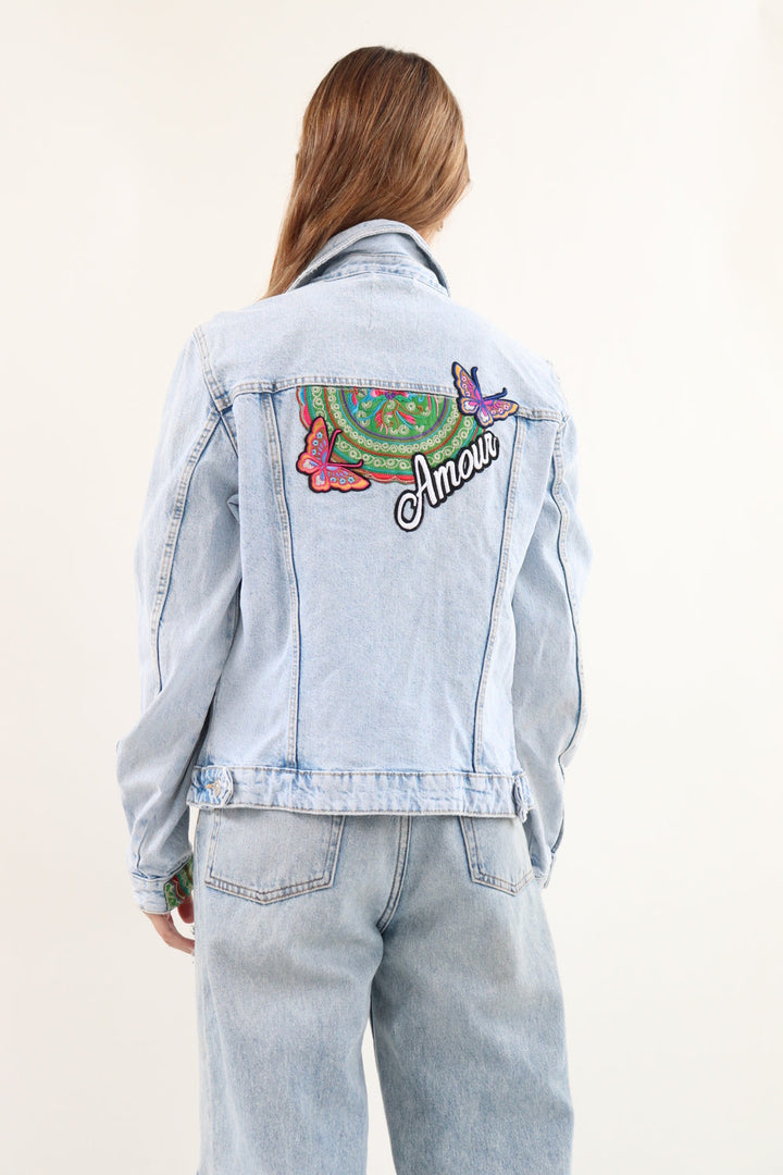 Chaqueta Denim Parches